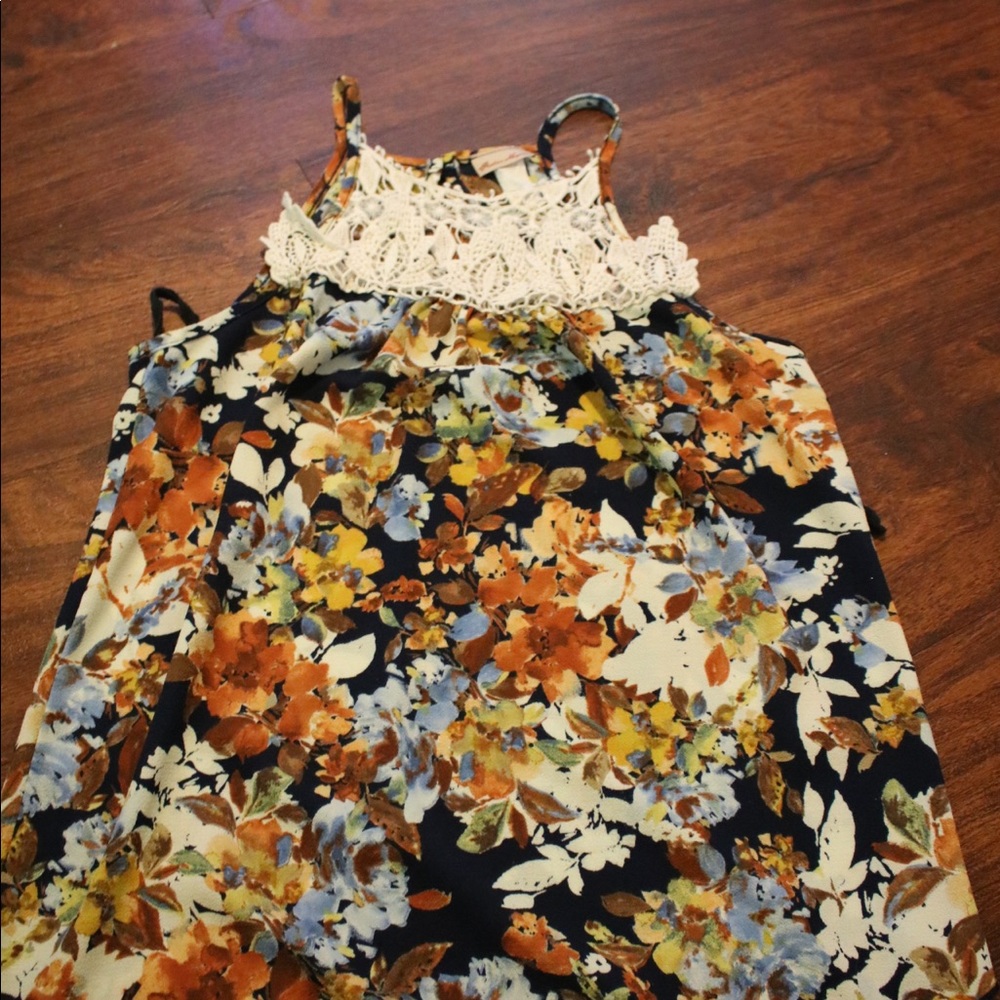 Fall multi colored spaghetti strapped blouse!